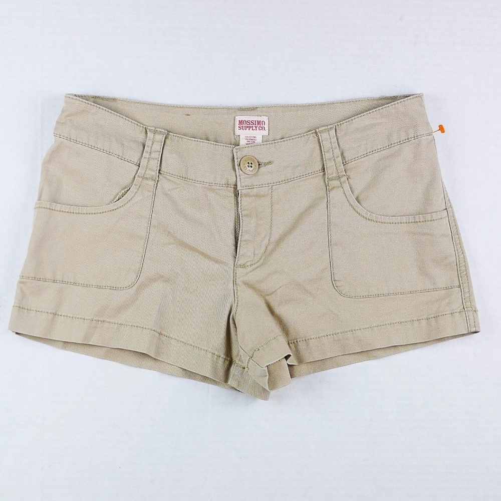 Mossimo Stretch Jean Shorts Womens Sz 7(Fit6) beig